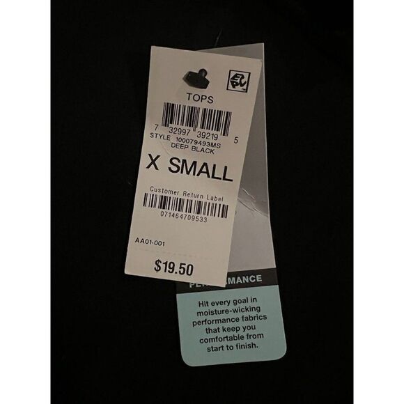 ID Ideology Black Active Mesh Back T-Shirt Women's Extra Small NWT - Picture 10 of 11